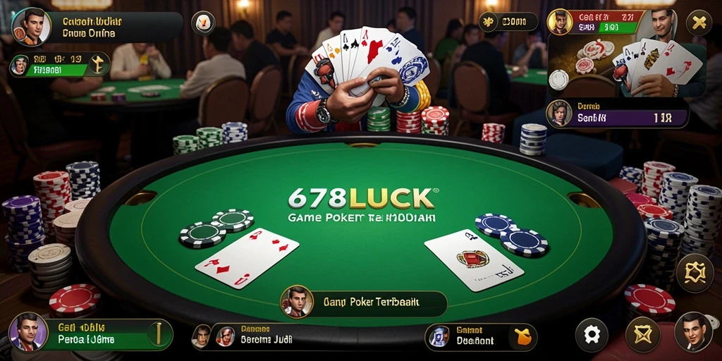 Screenshot dari gameplay Poker yang menarik di 678LUCK.