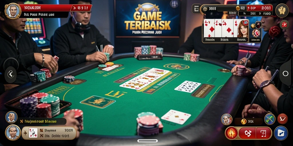 Tampilan gameplay Poker yang menegangkan dan interaktif di 8II.