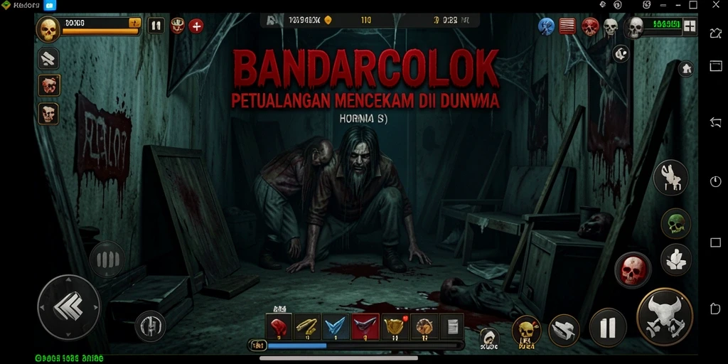 Screenshot BANDARCOLOK menampilkan kengerian saat menjelajahi dunia Horror.