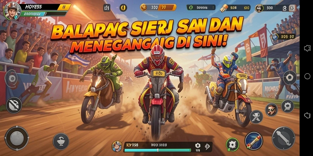 Gameplay balapan seru dengan grafis yang memukau.