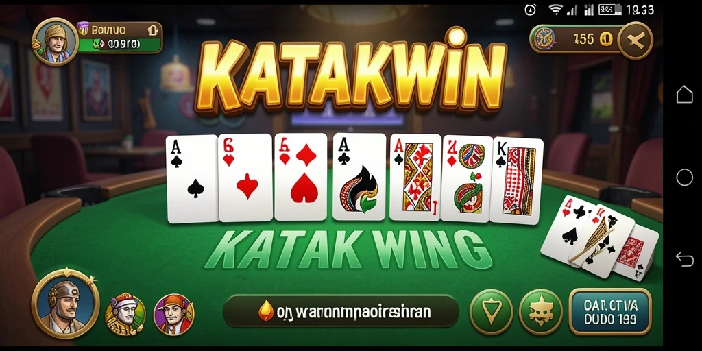 Tampilan gameplay seru dalam KATAKWIN yang menantang.