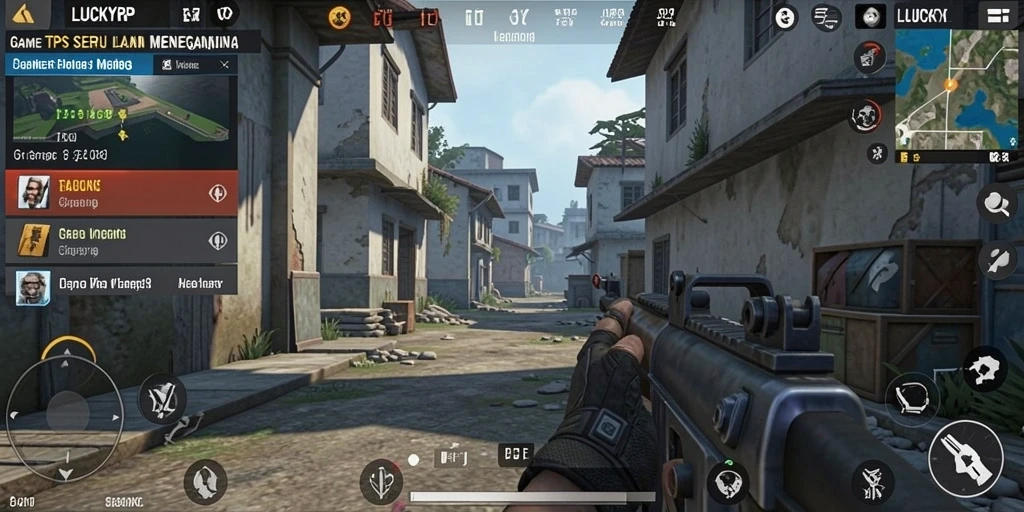 Tampilan aksi seru dalam gameplay LUCKYRP yang menegangkan.