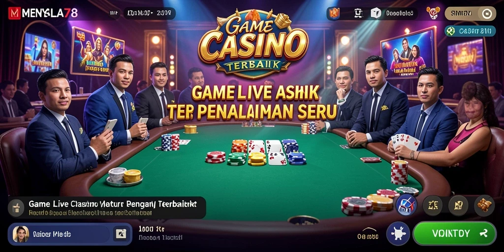 Tampilan gameplay Live Casino seru di MENYALA78.