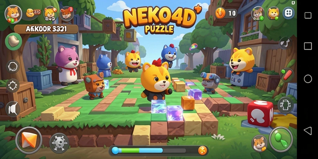 Tampilan gameplay seru dari NEKO4D yang penuh tantangan Puzzle.