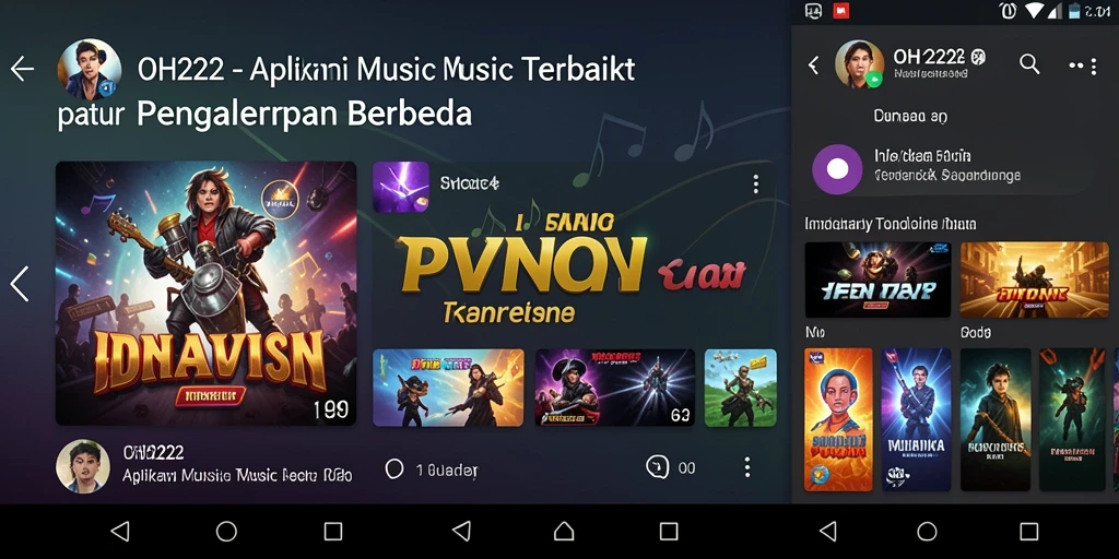 Tangkapan layar yang menunjukkan permainan musik interaktif di OH222.
