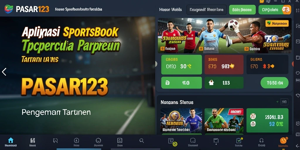 Screenshot PASAR123 menunjukkan tampilan antarmuka yang menarik dan mudah digunakan.