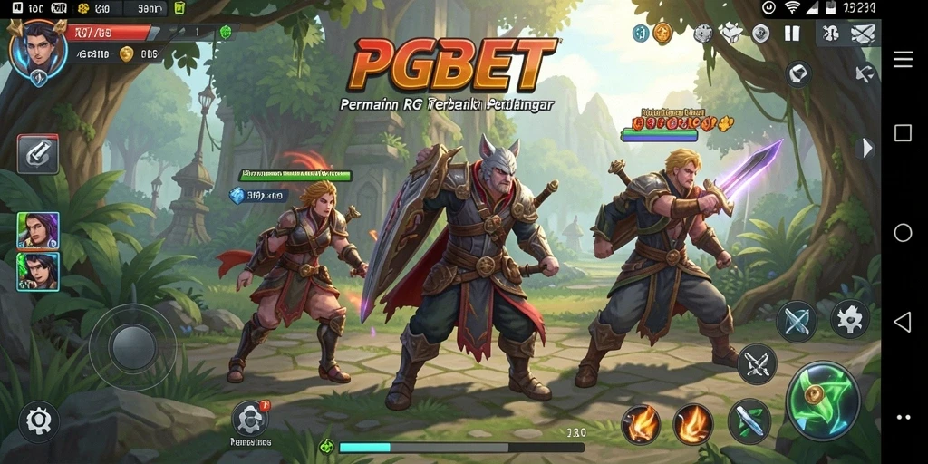 Skrinsut permainan PGBET yang menampilkan suasana aksi RPG yang mendebarkan.