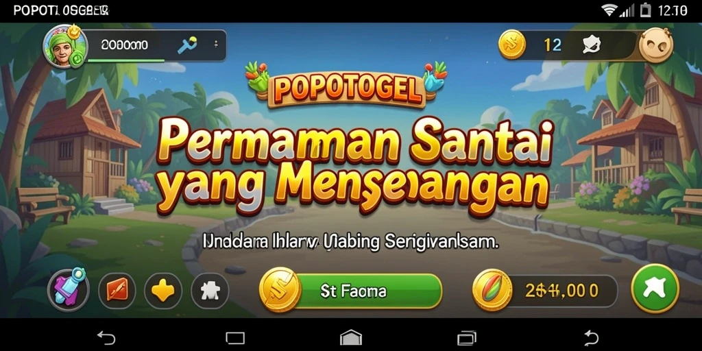 Tampilan gameplay menarik dari POPOTOGEL yang penuh warna.