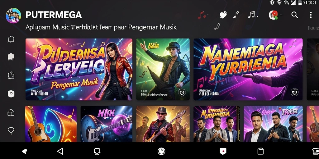 Tampilan menarik dari gameplay aplikasi musik PUTERMEGA.