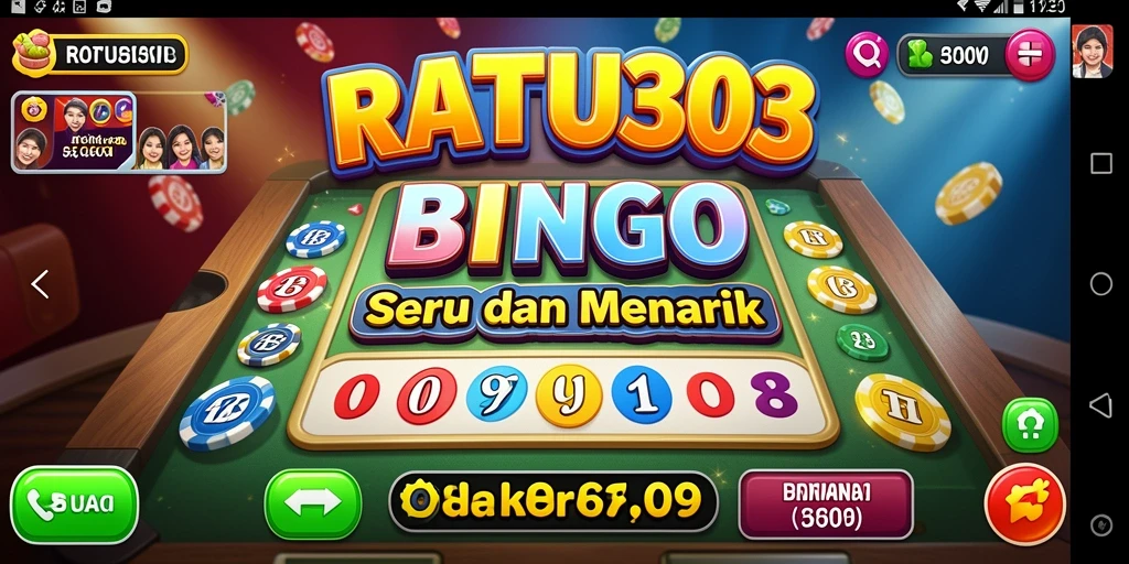 Tampilan gameplay seru dari RATU303 yang menampilkan suasana Bingo.